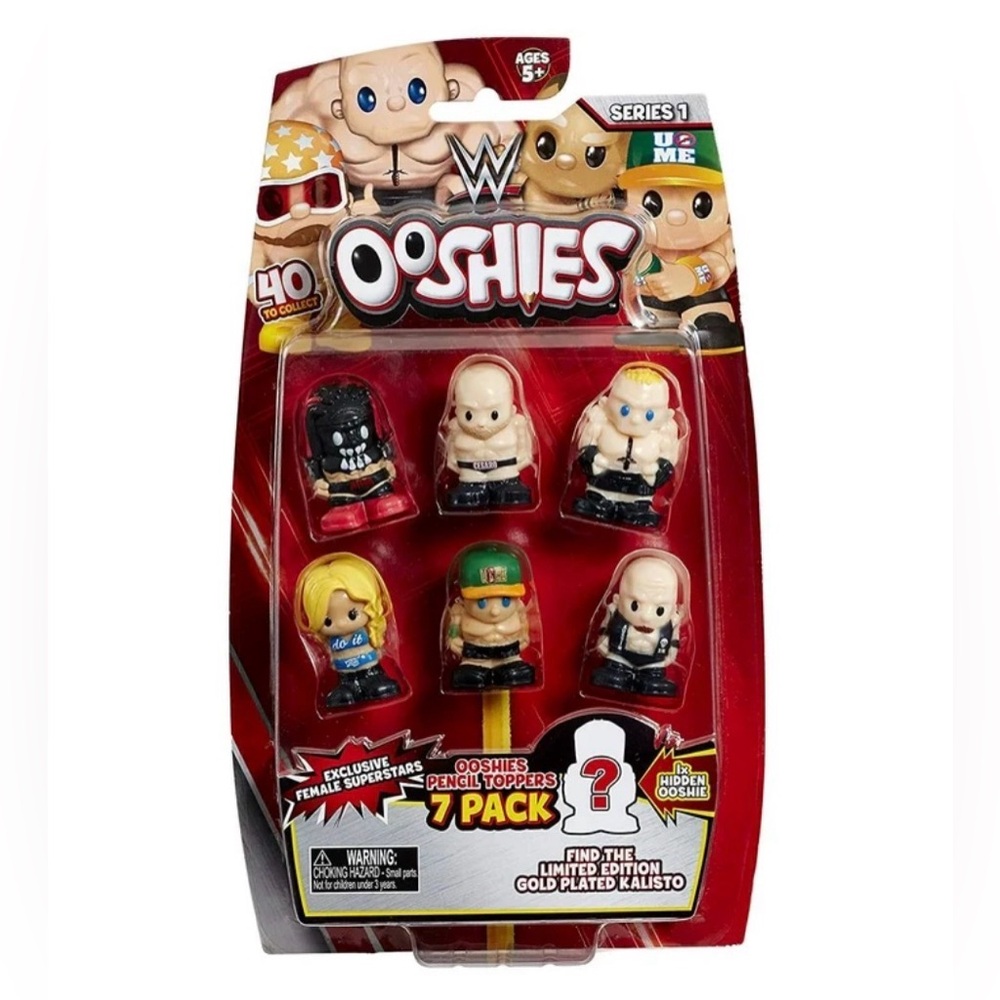 WWE Ooshies Pencil Toppers 7-pack Series 1 Superstar Figures